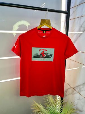 Sale Pum a Ferrari Edition Red Round Neck Premium T-shirt F2330-RE