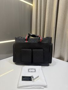 GUCC.I MONOGRAM BLACK PREMIUM CLASSIC NEW STYLE BAGPACK WITH OG DUST BAG