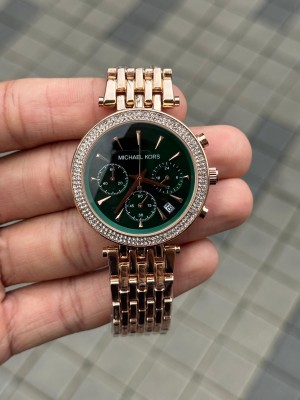 Michae l Kors Darci Chronograph Rose Green