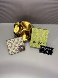 Gucc_I monogram with logo wallet 017 with og box and dust bag