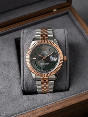 Role_x Oyster Perpetual Rose Gold 2 Tone Green 165