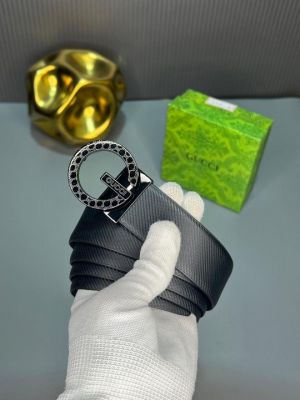 Gucc_I black-brown belt with shining buccal G-647 with og box