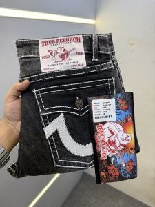 TRUE_RELIGION PREMIUM BLACK DENIM JEANS BOOTCUT DENIM LENGHT 40