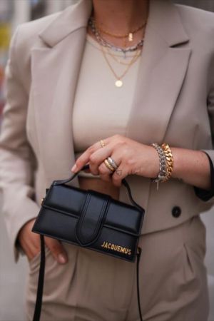 Jacquemus Leather LE Bambino With Sling Strap OG Box & Dust Bag (1120 Black)