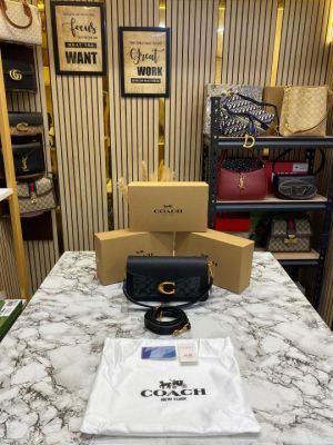 Coac_h Tabby Signature Canvas Crossbody Bag With Box And Dust Bag (C-Black)