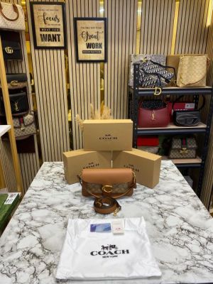 Coac_h Tabby Signature Canvas Crossbody Bag With Box And Dust Bag (C-Brown)