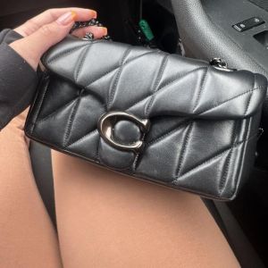 Coac_h Tabby Quilted Black Shoulder Bag With Box And Dust Bag (CP150)