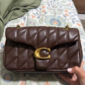 Coac_h Tabby Quilted Brown Shoulder Bag With Box And Dust Bag (CP150)