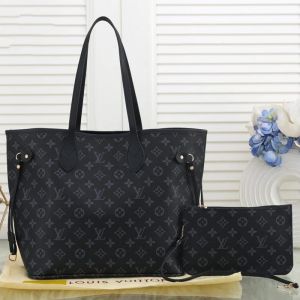 Louis_Vuitton_Neverfull_MM_Tote_Bag_With_Pouch_Monogram_Eclipse_Pattern_Black_Flower_With_Dust_Cover_N40156