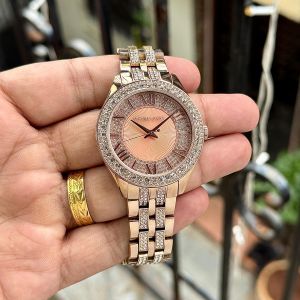 Michae_l kors Harlowe Quartz Crystal Rose-Gold
