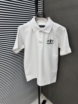 _LOUIS_VUITTON_WHITE_100%_IMPORTED_FABRIC_LATEST_STORE_ARTICLE_VERY_PREMIUM_POLO_NECK_TSHIRT_475