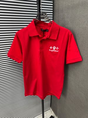 _LOUIS_VUITTON_RED_100%_IMPORTED_FABRIC_LATEST_STORE_ARTICLE_VERY_PREMIUM_POLO_NECK_TSHIRT_475