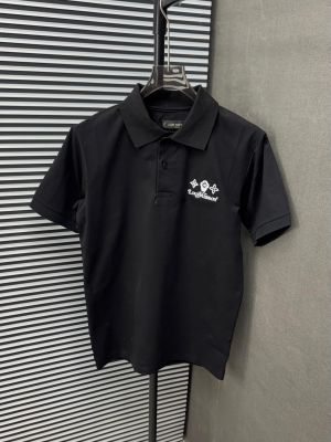 _LOUIS_VUITTON_BLACK_100%_IMPORTED_FABRIC_LATEST_STORE_ARTICLE_VERY_PREMIUM_POLO_NECK_TSHIRT_475