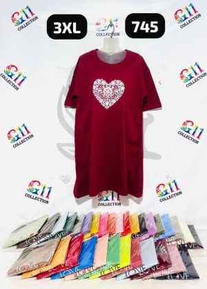 Long t shirt half sleeve with print
