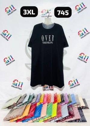 Long t shirt half sleeve with front embroidery