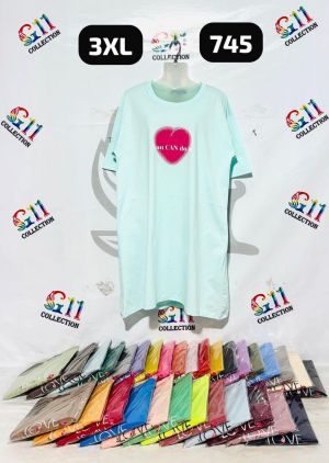 Long t shirt half sleeve with print