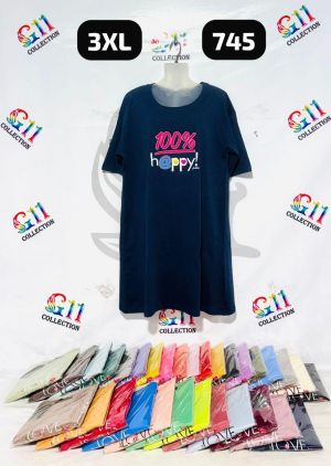 Long t shirt half sleeve with embroidery