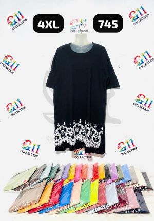Long t shirt half sleeve with print