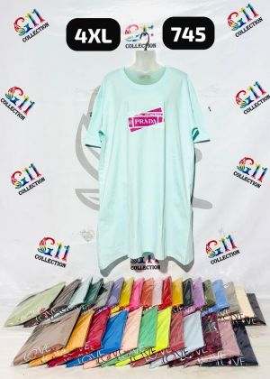 Long t shirt half sleeve with print