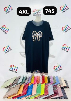 Long t shirt half sleeve with print