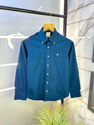 Sale Brooks Brothers Blue Oxford Lycra Premium Shirts F2612-BU