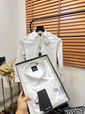 Arman_i Exchange Eagle Wings Print Premium Partywear Shirt With OG Box And Bag