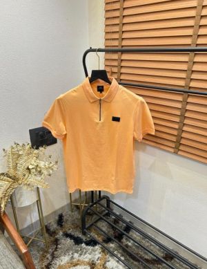 Arman_i Exchange Leather Logo Premium Zipper Polo T-shirt (DN 566)