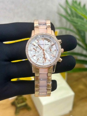 Michael_ Kors Ritz Rose gold White for her womens girls