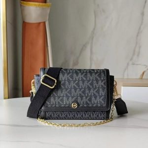 Michael_Kors Freya Shoulder Bag With Magnetic Box And Dust Bag (Black-23013)