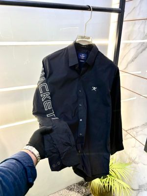 Hacket t Black Oxford Lycra Printed Premium Shirts F2772-BL