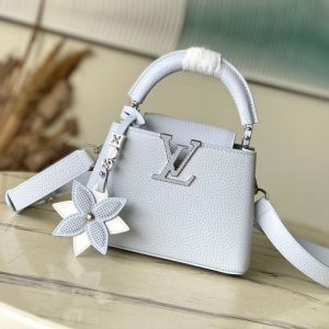 Louis_Vuitton_ Capucines  bag in Frozen Blue Taurillon leather Bag with Box premium quality