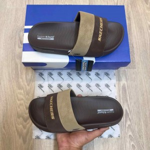 Skecher.s Hyper Burst Soft Premium Brown Beige Flip Flop