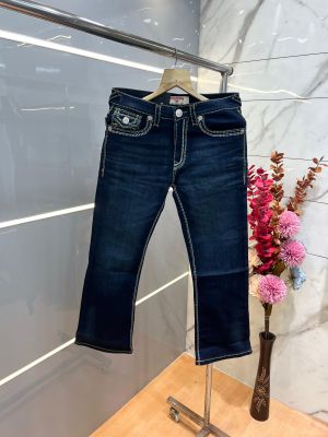 True Religion Green shade Straight fit Premium Imported Stretchable Lycra Fabric Denim with Back Pocket Embroidered Design 3953