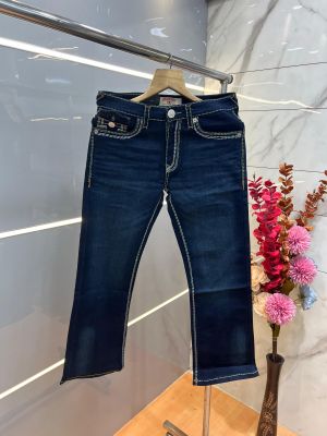 True Religion Blue shade Straight fit Premium Imported Stretchable Lycra Fabric Denim with Back Pocket Embroidered Design 3954