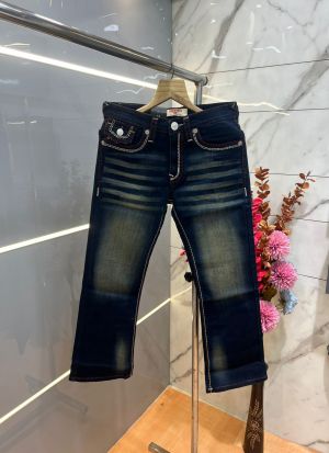 True Religion Green shade Boot Cut Premium Imported Stretchable Lycra Fabric Denim with Back Pocket Embroidered Design 3957