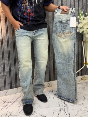 Louis.Vuitton.Imported.All.Over.Monogram.Printed.Light.Shade.Premium.Baggy.Denim.Jeans.MR333