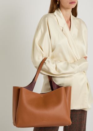 Tods T Timeless 2026 Premium Quality Leather Shopping Bag With OG Magnetic Box With Dust Bag (Tan - 1131)