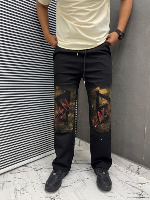 BALENCIAGA BLACK IMPORTED FABRIC LATEST STORE ARTICLE VERY PREMIUM BAGGY STYLE LOWERS 479