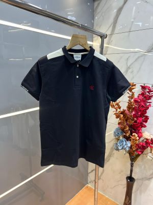 Calvin Klei n Rust Premium Imported 240 GSM Interlock Lycra Fabric Polo Tshirt with Shoulder Design and Embroidered Logo 4010