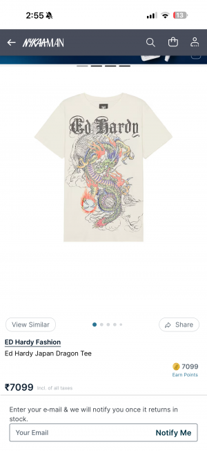 ED Hardy Premium Snake Design Tshirt