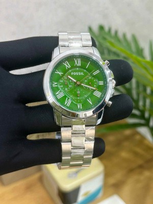 Fossil_Grant silver green