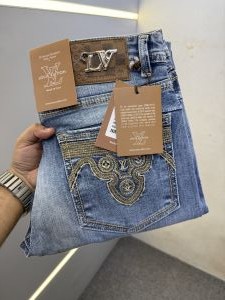 LV PREMIUM BLUE DENIM JEANS STRAIGHT FIT LENGHT 41