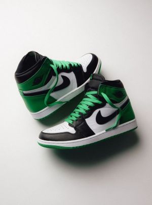 NIK.E AIR JORDAN 1 RETRO HIGH LUCKY GREEN SEMI UA