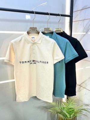 Tommy_Hilfiger Off-white Polo Premium Collar Neck T-shirt F2630-BE