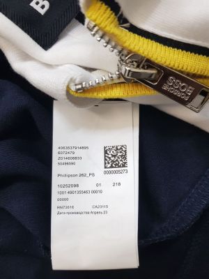 Boss x Porsche Edition Navy Zipper Collar Neck Premium Polo T-shirt F2914-NY