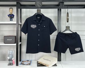 Sale Balenciaga Navy Super Premium Printed Cord Set F505-NY