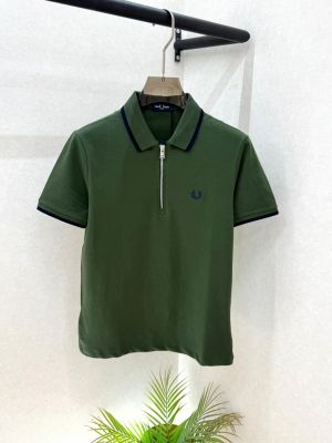 Fred Perry Green Polo Premium Collar Neck T-shirt F3541-GR