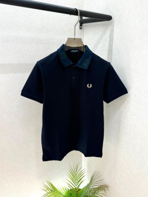 Fred Perry Navy Polo Premium Collar Neck T-shirt F3541-NY