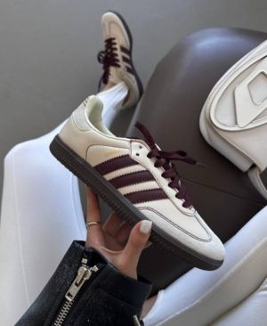Adida.s Samba Wonder White Maroon Men Leather Quality FIX