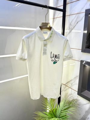 Lacost e White Polo Premium Collar Neck T-shirt F2373-WH